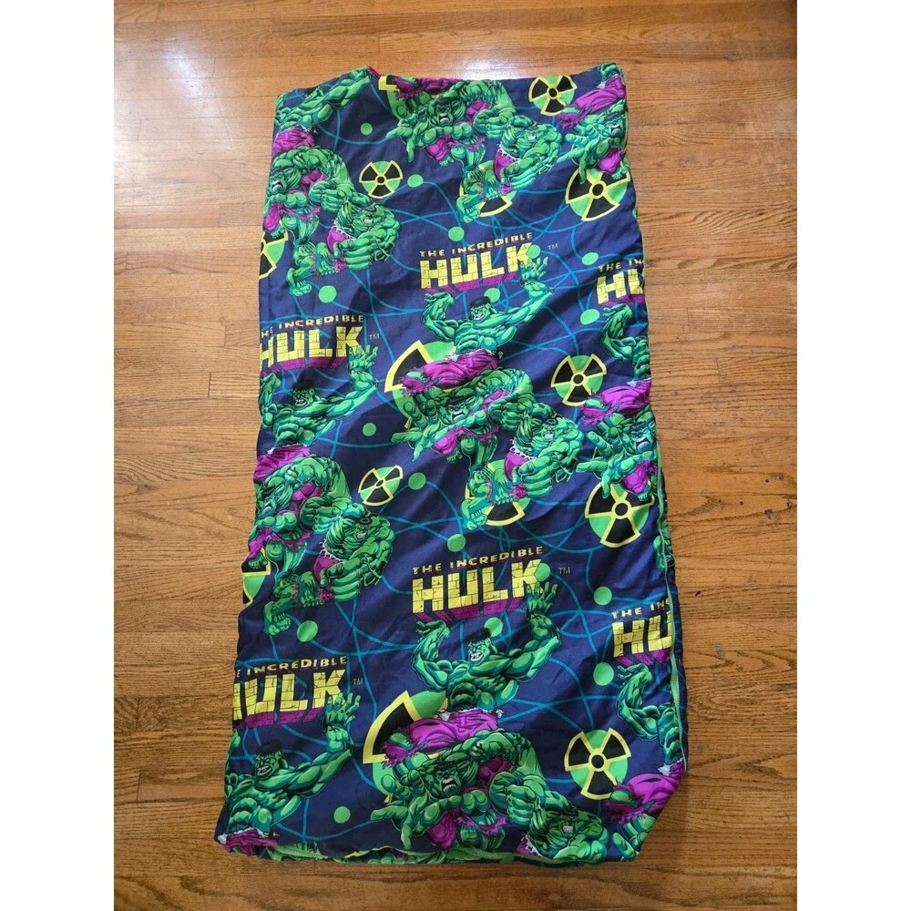 Marvel The Incredible Hulk Sleeping Bag and Carrying Tote Bag Reversible